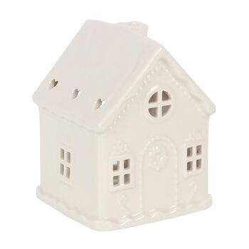 White Gingerbread House Tealight Holder, 2 of 4