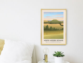 North Wessex Downs Aonb Travel Poster Art Print, 2 of 8