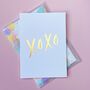 Hugs And Kisses 'Xoxo' Foil Card With Confetti Envelope, thumbnail 1 of 5