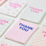 12 Thank You Postcards Orange And Pink Stars, thumbnail 2 of 2