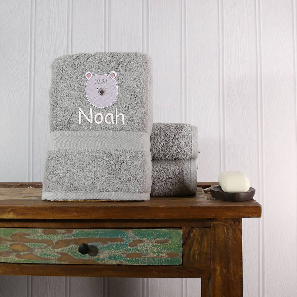 children's personalised bath towel by duncan stewart