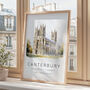 Canterbury Kent Travel Poster, thumbnail 2 of 7