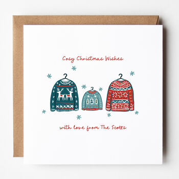 Family Of Three Christmas Cards Single Card Or 10 Pack, 2 of 5