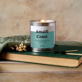 Amalfi Coast Wood Wick Candle, Italian Summer Inspired Home Fragrance, 2 of 7