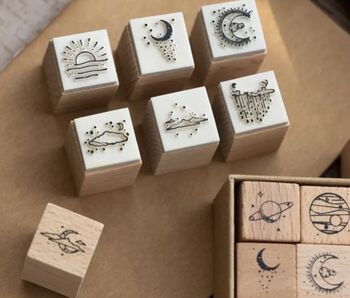 Moon And Celestial 16 Rubber Stamps Set, 7 of 8