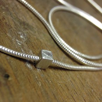 Tiniest Embossed Silver Box On A Chain, 8 of 10