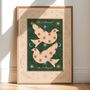 ‘Dreamer’, Celestial Doves Art Print Bohemian Tarot Poster, thumbnail 1 of 2