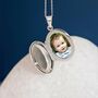 Personalised Sterling Silver January Birth Flower Locket – Snowdrop, thumbnail 7 of 11