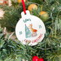 Personalised First Christmas Metal Ornament With Name, thumbnail 5 of 5
