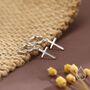 Sterling Silver Minimalist Cross Huggie Hoop Earrings, thumbnail 2 of 12