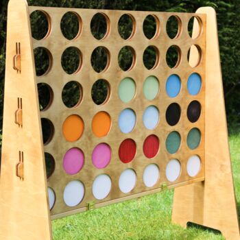 Four In A Row Wooden Large Wooden Garden Game, 2 of 6