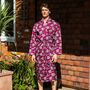 Lightweight Men's Dressing Gown Gatsby Paisley Wine, thumbnail 1 of 7