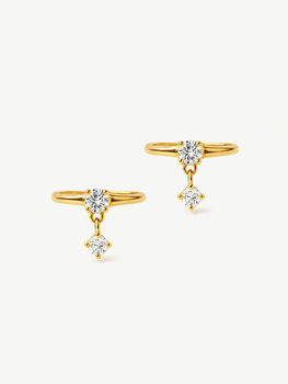 Ear Cuffs With Dangling Stone Charms, 4 of 4