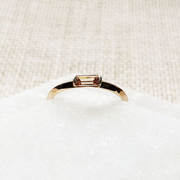 Eco Gold Baguette Ring, 3 of 8