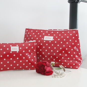 Wipe Clean Personalised Washbag And Jewellery Pouch Set, 3 of 4