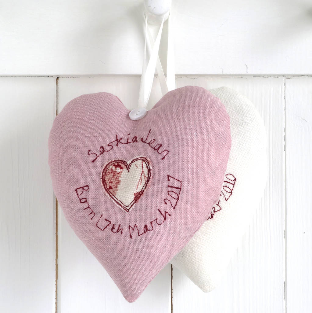 Personalised New Baby Girl Heart Gift, 1 of 12