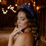 Royal Blue Bridal Crown, thumbnail 1 of 7