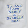 Personalised Embroidery Cream Bunny Hot Water Cover Nb, thumbnail 3 of 6