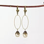 Vintage Style Pearl Drop Earrings, thumbnail 2 of 6