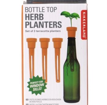 Bottle Top Terracotta Herb Planters, 6 of 7