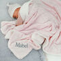 Personalised Pink Sherpa Baby Blanket With Swirls, thumbnail 1 of 8