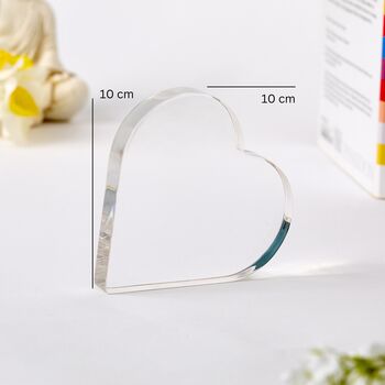 Personalised First Christmas Engaged Heart Plaque Gift, 2 of 5