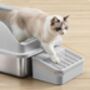 Stainless Steel Cat Litter Tray High Sided, thumbnail 5 of 6