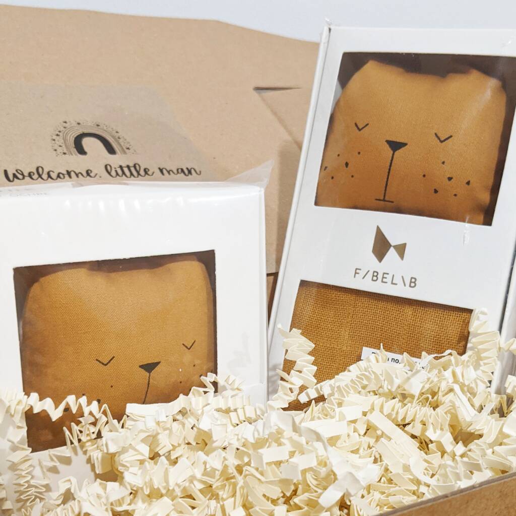 Image of Organic Baby Bear Scandi Gift Set And Welcome Baby Poem