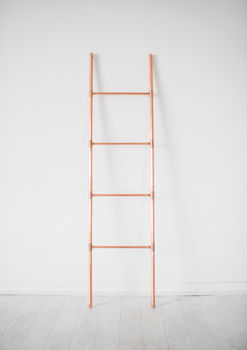 Copper Pipe Blanket And Towel Display Ladder, 4 of 4