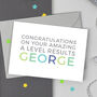 Personalised Amazing A Level Results Card, thumbnail 1 of 3