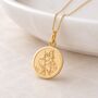 Personalised Gold Plated Sterling Silver St Christopher Pendant Necklace, thumbnail 1 of 7