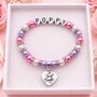 Personalised Granddaughter Bracelet Name Keepsake Inc Free Gift Box And Message, thumbnail 1 of 12