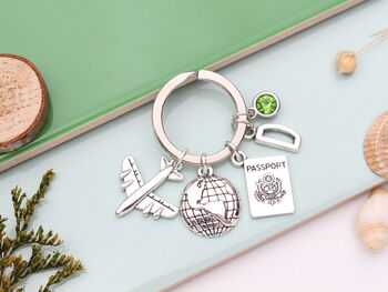 Personalised Travel Keyring Travel Bag Charm, 2 of 11
