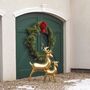 Small Gold Reindeer Standing Foil Balloon 29 Inch, thumbnail 2 of 2