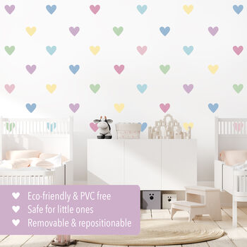 Colourful Heart Wall Stickers, 2 of 3