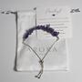 Amethyst Crystal Slider Bracelet Silver Plated Chain, thumbnail 2 of 5