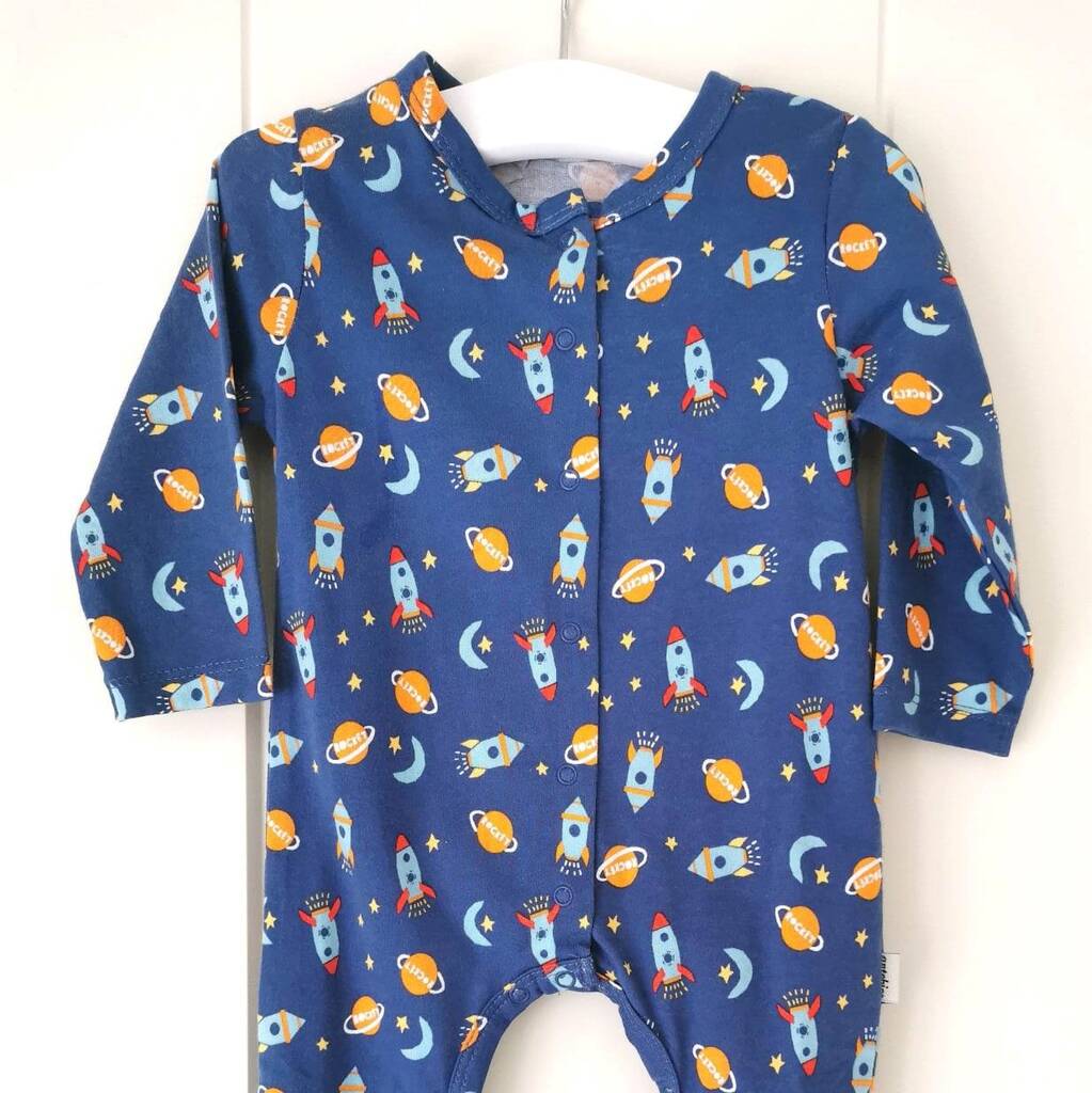 New Baby Boy Navy Blue Onesie By Beatrice & Barley