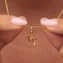 Graduation Hat Charm Necklace, Sterling Silver Or 18ct Gold Plated, thumbnail 3 of 11
