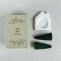 East Of India Matchbox Incence Holder And Two Incence Cones Lime Basil And Mandarin 'You Are Strong', thumbnail 3 of 3