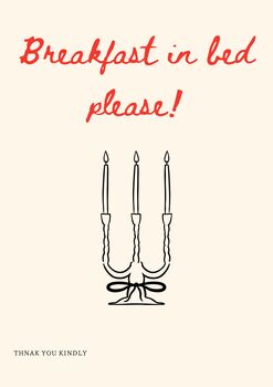 A4 Print, Script, Breakfast In Bed Please, 5 of 5