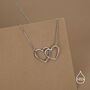 Sterling Silver Interlocking Heart Necklace, thumbnail 1 of 12