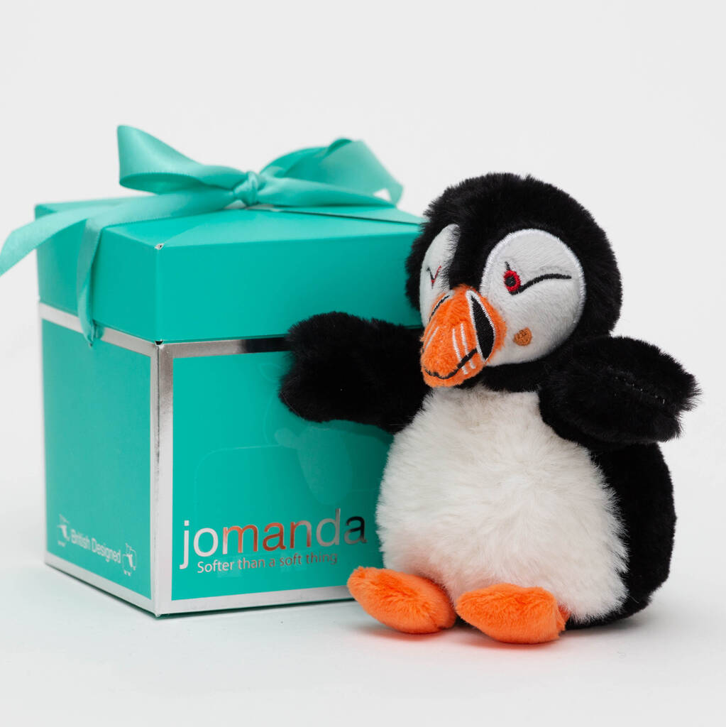 Mini Puffin Soft Toy In Gift Box By Jomanda Soft Toys, Gifts