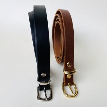 Handmade Leather Belt Two.5cm Wide, 4 of 5