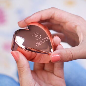 Personalised New Baby Heart Trinket Box, 4 of 9