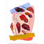 Vibrant Abstract Leaf Collage Art Print, thumbnail 3 of 7