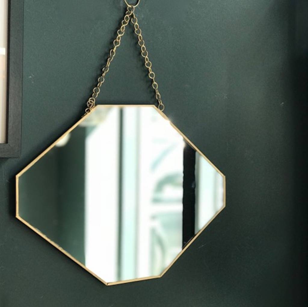 Gold Framed Octagonal Mirror