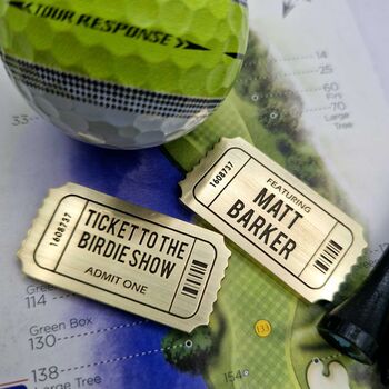 'The Birdie Show' Personalised Golf Ball Marker, 2 of 6
