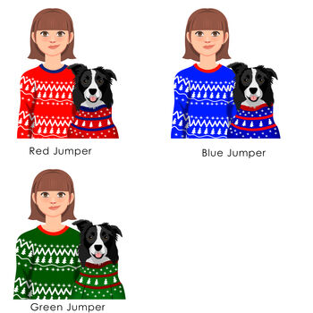 Dog Mum Christmas Jumper Cushion Cover Personalised, 2 of 11