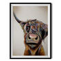 Highland Coo By Adam Barsby Fine Art Print, thumbnail 2 of 3