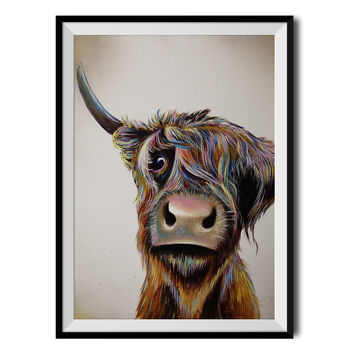 Highland Coo By Adam Barsby Fine Art Print, 2 of 3